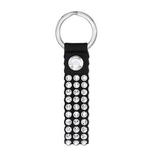 Llavero Swarovski Power Collection, negro, acero inoxidable