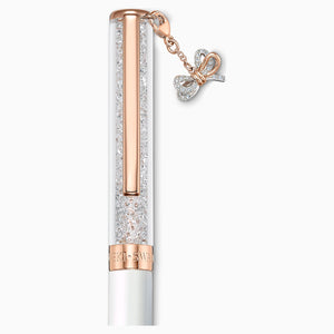 Bolígrafo Crystalline Celebration 2021, blanco, baño tono oro rosa