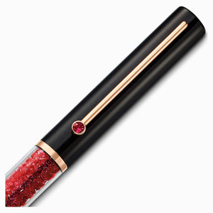 Bolígrafo Crystalline Gloss, Negro y rojo, baño tono oro rosa