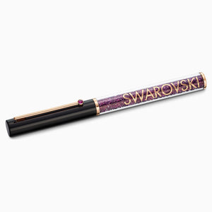 Bolígrafo Crystalline Gloss, negro y violeta, baño tono oro rosa
